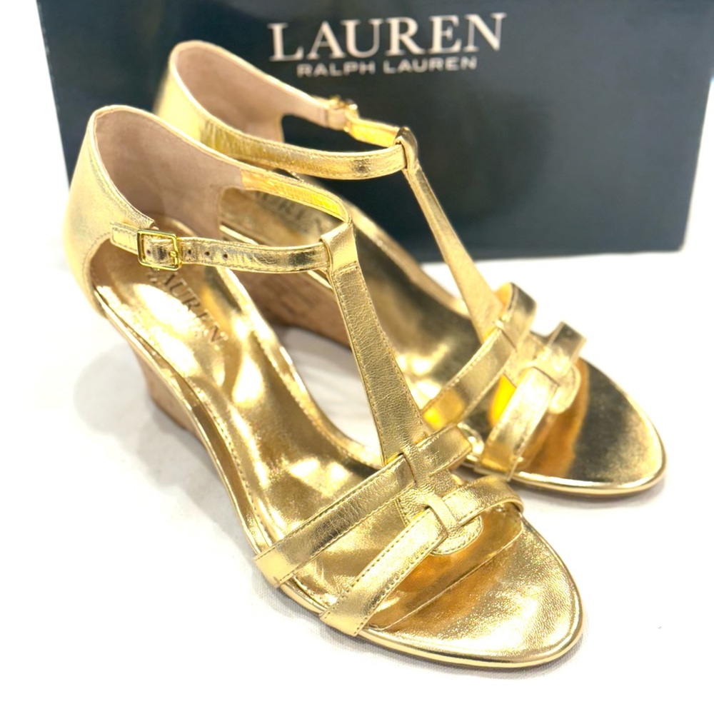 Lauren Ralph Lauren Harleen-Sn-Cwd women's Heels Color Rl Gold  size 8